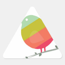 Weinig Vogel Driehoekvormige Stickers
