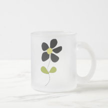 Weinig Zwarte Bloem Koffie Mok