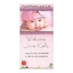 welkom baby photocard foto wenskaarten