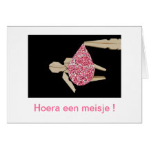 Wenskaart geboorte meisje