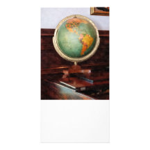 Wereldbol op Piano Fotokaart Sjabloon