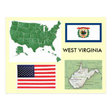 West- Virginia, de V.S. Wens Kaarten