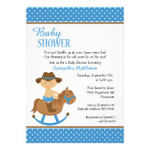 Western Baby op het Baby shower van het Hobbelpaar Persoonlijke Aankondiging