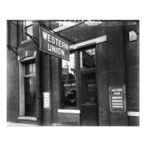Western Union vieux 1930 noirs et blancs Photo D’art