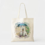 Westie au bord de la mer sacs de toile