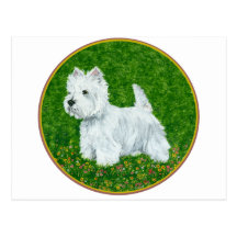Westie Greengrass Carte Postale