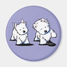 Westies Shadowboxing Aimants