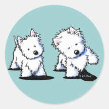 Westies Shadowboxing Autocollant