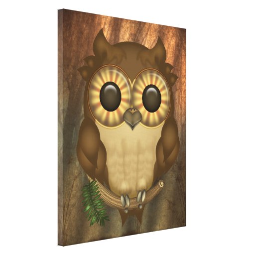 Whoolio de Leuke Druk van het Canvas van de Uil Gallerij Wrapped Canvas