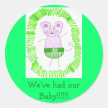 Wij hebben ons Baby!!!!! gehad! Ronde Stickers