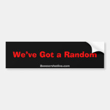 Wij hebben Willekeurig, Boostershotline.com Bumpersticker