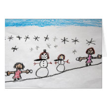 Wij houden van de Sneeuw Wenskaart