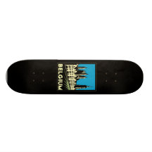 wijnoogst van de het art deco retro reis van Belgi Skate Deck