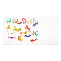 Wilde Honden Fotokaart Sjabloon