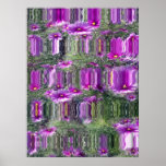 Wilde paarse bloemen 3 print