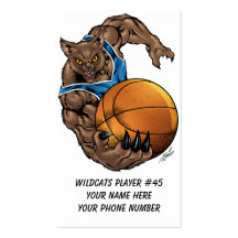 Wilde stakingen of de Speler van het Basketbal Bob Visitekaartjes Sjabloon