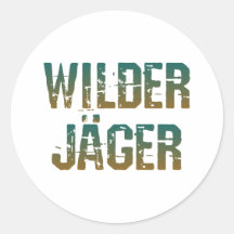 wilder Jäger Runde Aufkleber