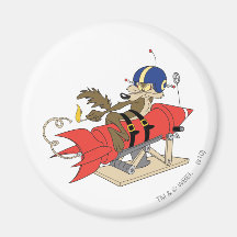 Wile E. Coyote Launching Rode Raket Magneten