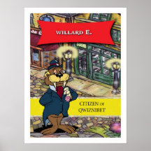 Willard E. Walrus Poster | Vierkant Qwiznibet