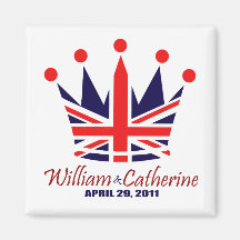 William & Catherine Royal Wedding Koelkast Magneetjes