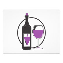 Wine un peu/rouge carton d'invitation