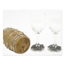 WineBarrelGlasses110709 exemplaar Custom Uitnodging