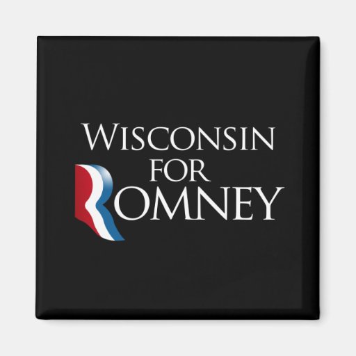 Wisconsin voor Romney - .png Koelkast Magneet