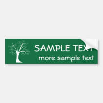 Witte Abstracte Boom bumperstickers