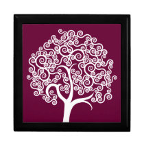 Witte Abstracte Boom decoratie doosjes