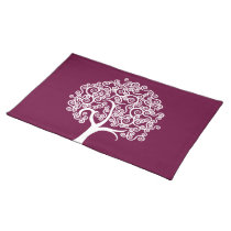 Witte Abstracte Boom placemats