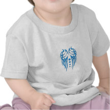 (Witte) blauw-tatoegering T-shirt