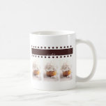 Witte Cupcakes op Bruine Achtergrond BedrijfsPunte Koffie Mok