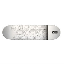 witte gradiënt, cmlogo blk, het patroon van het cm persoonlijk skateboard
