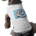 witte grafische schaatsen huisdieren shirt