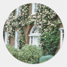 witte Koningin Anne House met het Beklimmen nam Ce Sticker