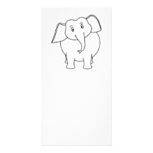 Witte Olifant Fotokaart Sjabloon