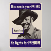 WO.II Australiër Afdruk