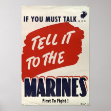 WO.II- type Poster in oorlogstijd "Marine "