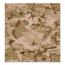 Woestijn Camo - Bruine Camouflage Foto Prints
