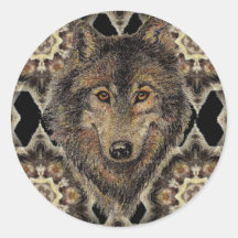 Wolf, Wolven, Wild Dier, Natuur, Ronde Stickers