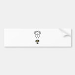 Wolk die op Gelukkige Bloem regent Bumperstickers