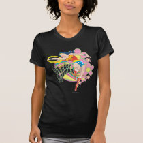 Wonder Retro Bloemen van de Vrouw t-shirts