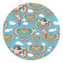 Wonder Vrouw die hoog vliegen stickers
