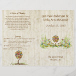 Woodgrain het Programma van het Huwelijk van de Bo Persoonlijke Folder