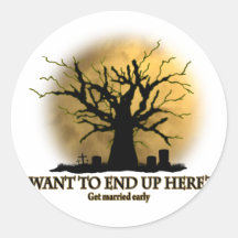 Word vroeg gehuwd ronde sticker
