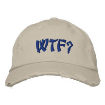 WTF? GEBORDUURDE BASEBALL CAP