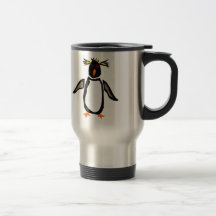 WW- art drôle de primitif de pingouin de Rockhoppe Mugs À Café