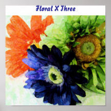 X floral trois posters
