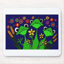 XU- conception drôle d'art populaire de grenouille Tapis De Souris