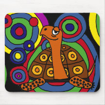 XX art abstrait de tortue impressionnante Tapis De Souris